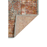6' Teal Round Southwestern Power Loom Area Rug With Fringe
