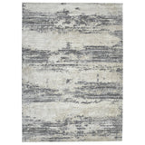 2' x 3' Blue and Gray Abstract Power Loom Area Rug