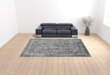 10' x 14' Gray and Ivory Oriental Power Loom Area Rug