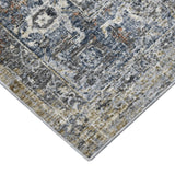 8' x 10' Gray and Ivory Oriental Power Loom Area Rug