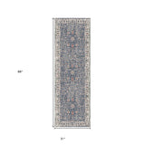 2' x 3' Gray and Brown Oriental Power Loom Area Rug