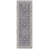 8' Gray and Brown Oriental Power Loom Runner Rug