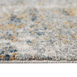 5' x 8' Blue and Yellow Abstract Power Loom Area Rug
