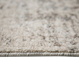 9' x 12' Gray and Beige Abstract Power Loom Area Rug