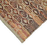 8' x 10' Brown and Red Geometric Flatweave Handmade Area Rug