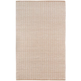 5' x 8' White and Natural Geometric Flatweave Handmade Area Rug