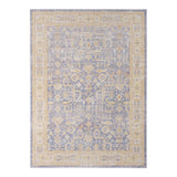 2' x 3' Purple and Ivory Oriental Power Loom Distressed Area Rug