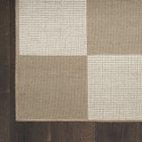 8' x 10' Natural and Ivory Geometric Power Loom Washable Non Skid Area Rug