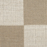 5' x 7' Natural and Ivory Geometric Power Loom Washable Non Skid Area Rug