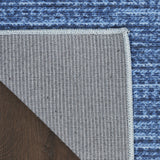 5' x 7' Blue and Gray Abstract Power Loom Washable Non Skid Area Rug