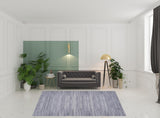 8' x 10' Gray and Ivory Abstract Power Loom Washable Non Skid Area Rug