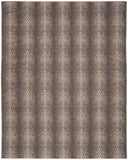 5' x 7' Brown and Ivory Leopard Print Power Loom Washable Non Skid Area Rug