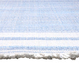 8' x 10' Blue Striped Handmade Stain Resistant Non Skid Indoor Outdoor Area Rug