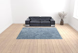9' x 12' Blue Wool Geometric Hand Tufted Area Rug