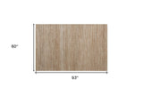 5' x 7' Beige Striped Hand Woven Area Rug