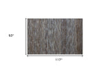 8' x 10' Blue Striped Hand Woven Area Rug