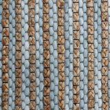 9' x 12' Blue Striped Hand Woven Area Rug