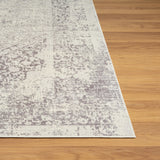 5' x 7' Gray Medallion Washable Non Skid Area Rug