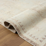 2' x 3' Beige Abstract Washable Non Skid Area Rug
