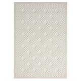 5' x 7' Ivory Geometric Area Rug