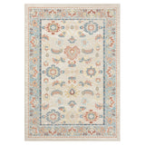8' Ivory Abstract Runner Rug