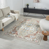 8' x 10' Ivory Abstract Area Rug