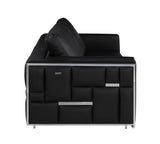 White Top Grain Leather Five Person Seating Set