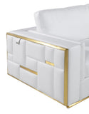 White Top Grain Leather 6 or More Person Seating Set