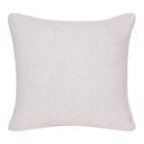 20" X 20" Blue and Off White Braided Cotton Zippered Pillow With Fringe