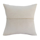 20" X 20" Brown and Ivory Striped Faux Leather Zippered Pillow