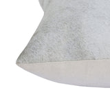 16" X 24" Ivory Patchwork Faux Leather Zippered Pillow