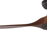 52" Black And Brown Propeller Three Blade Remote Control Integrated Light Ceiling Fan