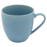 Blue and White Sixteen Piece Round Floral Ceramic Service For Four Dinnerware Set