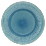 Aqua Sixteen Piece Floral Medallion Ceramic Service For Four Dinnerware Set