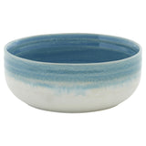 Blue and White Sixteen Piece Round Tone on Tone Ceramic Service For Four Dinnerware Set