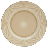 Sand Sixteen Piece Round Striped Ceramic Service For Four Dinnerware Set