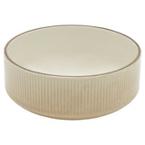 Sand Sixteen Piece Round Striped Ceramic Service For Four Dinnerware Set
