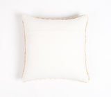 18" X 18" Beige and Ivory Zigzag Cotton Pillow Cover With Texture
