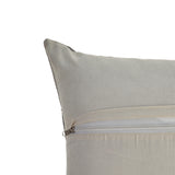 20" X 20" Orange Striped Cotton Zippered Down Pillow With Fringe