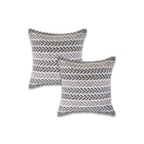 Set of Two 18" X 18" Purple Beach Chevron Cotton Zippered Pillow