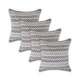 Set of Four 18" X 18" Purple Beach Chevron Cotton Zippered Pillow