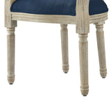 Tufted Gray and Brown Upholstered Linen Dining Arm Chair