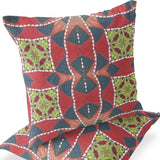 Set of Two 16" X 16" Gray and White Butterfly Blown Seam Floral Indoor Outdoor Throw Pillow