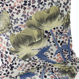 Set of Two 16" X 16" Blue and Green Butterfly Blown Seam Floral Indoor Outdoor Throw Pillow