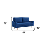 57" Beige And Dark Brown Velvet Loveseat and Toss Pillows