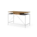43" Natural and White Writing Desk