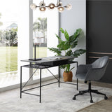 43" Natural and White Writing Desk
