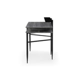 43" Gray and Black Writing Desk