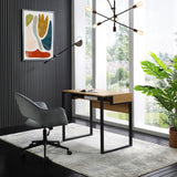 43" White and Gold Writing Desk