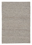 5' x 8' Gray Wool Hand Woven Area Rug